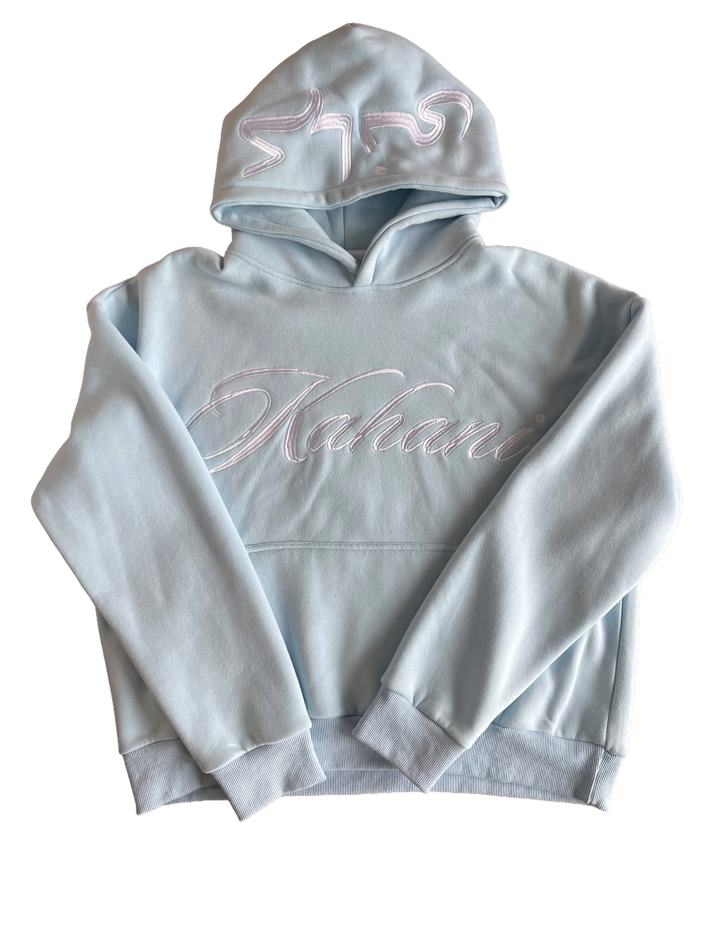Kahani Essential Script Logo Hoodie - SKY BLUE