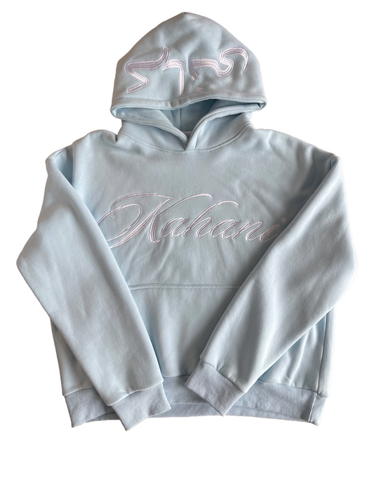 Kahani Essential Script Logo Hoodie - SKY BLUE