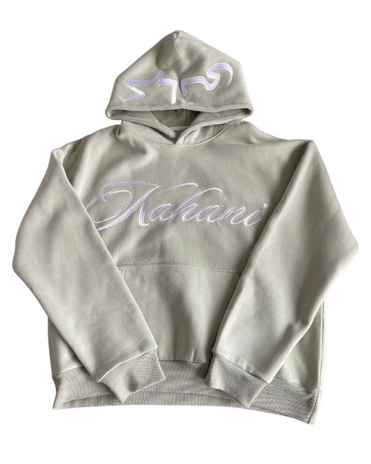 Kahani Essential Script Logo Hoodie - MATCHA GREEN